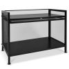 Bakers Rack Carbon Steel Kitchen Storage Cabinets Microwave Stand Kitchen Shelves with Microwave Compatibility Translucent Door Net Panel