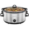 6 Qt. Slow Cooker w/ Locking Lid and Three Heat Settings - Stainless Steel