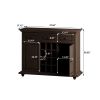 Vintage Style 3-Drawer 2-Door Storage Cabinet with 12-Grid Wine Rack, for Living Room, Kitchen, Dining Room