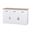 White Buffet Cabinet with Storage;  Kitchen Sideboard with 3 Doors and 3 Drawers;  Coffee Bar Cabinet;  Storage Cabinet Console Table for Living Room