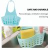 Adjustable Snap Button Type Sink Drain Basket Hanging Drain Basket Dish Cloth Sponge Holder Storage Basket Kitchen Accessories