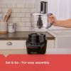 Easy Assembly 8-Cup Food Processor, Black