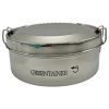 Greentainers BPA Free Stainless Steel Round 2-Tier Container with Clip Lid