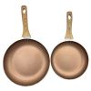 Eco+Chef 2 Pack RoseBrick 9.5" and 8.5" Fryin Pan Set