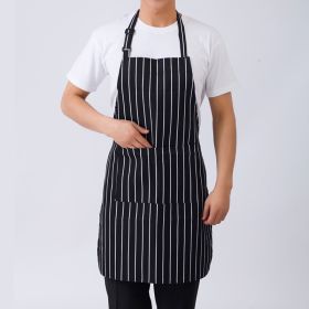 1pc Adjustable Half-length Adult Apron Striped Restaurant Chef Apron Outdoor Camping BBQ Picnic Kitchen Cook Apron With 2 Pockets; Kitchen Accessories (Color: C)