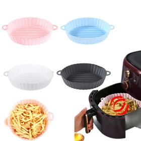 Air Fryer Tray Silicone Kitchen Supplies AirFryer Silicone Pot Grill Pan Accessories Disposable Paper Liner (Color: White)