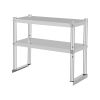 Kitchen Stainless Steel Overshelf with Adjustable Lower Shelf