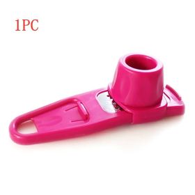 Multi-Functional Garlic Crusher Press Manual Garlic Peeler Ginger Garlic Grater Cutter Kitchen Accessories Home Gadgets (Color: pink)