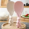 1pc, Rice Scoop, Non-stick Rice Paddle, Cute Bunny Standing Food Service Spoon, Home Creative Kawaii Rabbit Rice Shovel, Kitchen Utensils