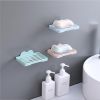 Soap Dish Holder Wall Mounted Heart Shaped Bathroom Storage Plate Tray Holder Case Soap Bathroom Shower Kitchen Washroom Shelf Storage Organizer