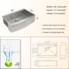 30"x21" Workstation Farmhouse Apron Handmade Stainless Steel Kitchen Sink,18 Gauge Apron Front Single Bowl Sink with Accessory Kit