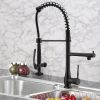 Single Handle Standard Pull Down Kitchen Faucet  Spray in Black