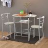 3-Piece Space-Saving Bistro Set for Kitchen and Apartment