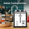 Retro Stainless-Steel Style 2-Slice Toaster